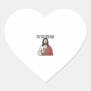 Grappige Christelijke Vader Citaat Vintage Hart Sticker