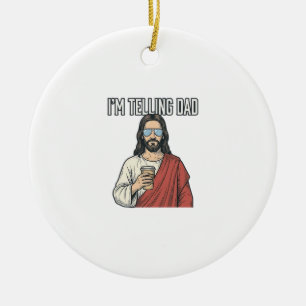 Grappige Christelijke Vader Citaat Vintage Keramisch Ornament