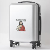 Grappige Christelijke Vader Citaat Vintage Sticker (Koffer)
