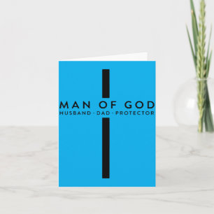 Grappige christelijke Vaderdag Man van God Echtgen Kaart