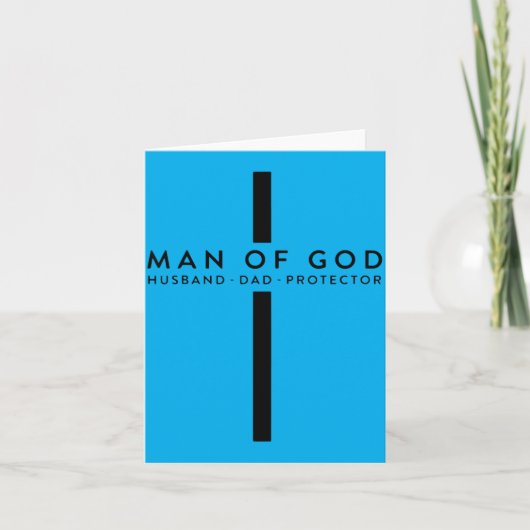 Grappige christelijke Vaderdag Man van God Echtgen Kaart (Voorkant)