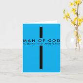 Grappige christelijke Vaderdag Man van God Echtgen Kaart (Gele Bloem)
