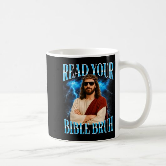 Grappige christen lees je bijbel broer koffiemok (Rechts)