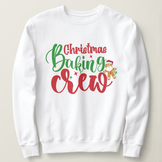 Grappige Christmas Baking Crew Sweatshirt - Famili (Design voorkant)