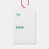 Grappige Christmas Frog Rock Band Gift Wrap To Fro Cadeaulabel (Achterkant)