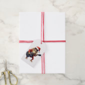 Grappige Christmas Frog Rock Band Gift Wrap To Fro Cadeaulabel (Met Touw)