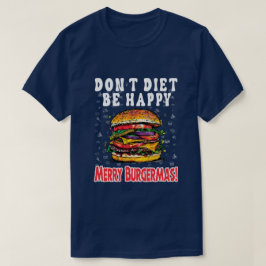 Grappige Christmas Hamburger Design Mannen T-shirt