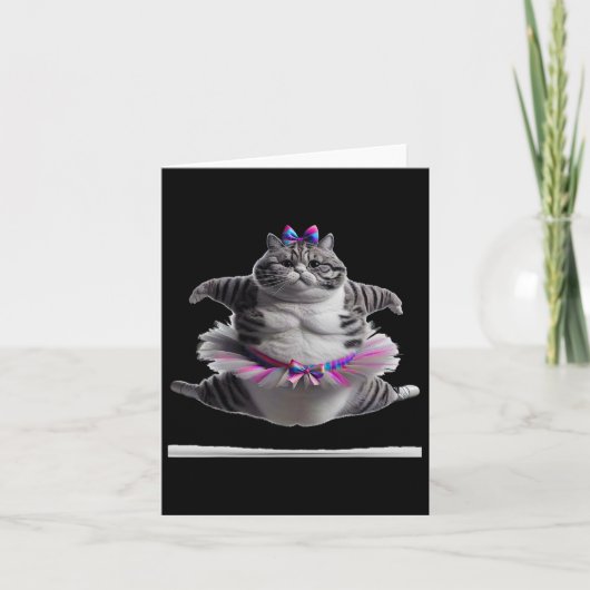 Grappige Chub Dancing Cat Funny Kaart (Voorkant)