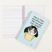 Grappige Chubby Tabby Cat Box Notitieboek (Binnen)