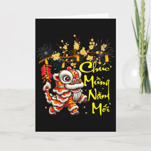 Grappige Chuc Mung Nam Moi Gelukkig Nieuw Vietname Kaart
