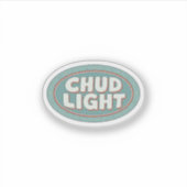 Grappige Chud Light Retro Bierlabel Parodie sticke Sticker (Voorkant)