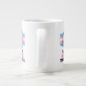 Grappige chunky yogakat met een vis koffie mok (Achterkant)