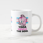 Grappige chunky yogakat met een vis koffie mok (Rechts)