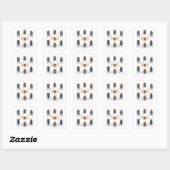 Grappige Cicaden Insect Bug Grafisch Cicade Liefhe Vierkante Sticker (Vel)