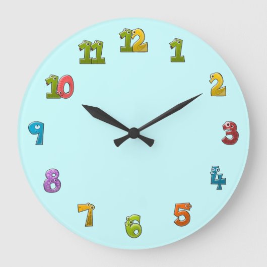 grappige cijfers grote klok (Voorkant)
