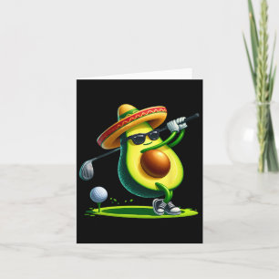 Grappige Cinco De Mayo Avocado Laat Golf Vaardighe Kaart