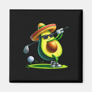Grappige Cinco De Mayo Avocado Laat Golf Vaardighe Magneet