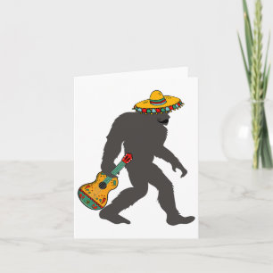 Grappige Cinco de Mayo Bigfoot Mexicaanse gitaar - Kaart