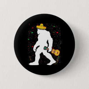 Grappige Cinco de Mayo Bigfoot Mexicaanse gitaar - Ronde Button 5,7 Cm