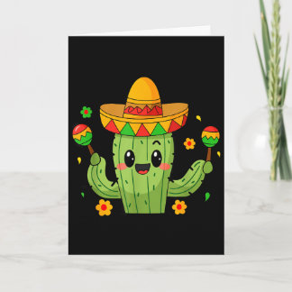 Grappige Cinco De Mayo Cactus Sombrero Feest  Kaart
