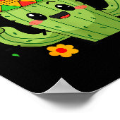 Grappige Cinco De Mayo Cactus Sombrero Fiesta Poster (Hoek)