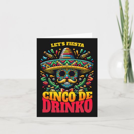 Grappige Cinco De Mayo Cool Cinco De Drinko Kaart (Voorkant)