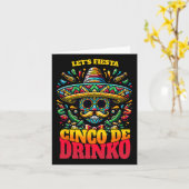 Grappige Cinco De Mayo Cool Cinco De Drinko Kaart (Gele Bloem)