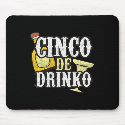 Grappige Cinco De Mayo Drinko Viering Muismat (Voorkant)