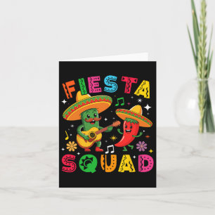 Grappige Cinco De Mayo Fiesta Squad Mexicaanse Mat Kaart