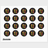 Grappige Cinco de Mayo Fiesta Squad Mexicaanse Mat Ronde Sticker (Vel)