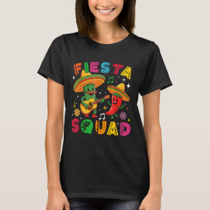 Grappige Cinco de Mayo Fiesta Squad Mexicaanse Mat T-shirt