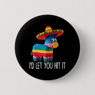 Grappige Cinco De Mayo Grappige Pinata Sombrero Ho Ronde Button 5,7 Cm
