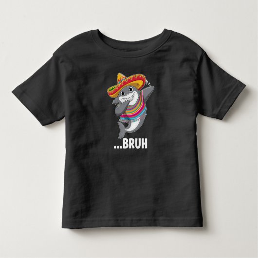 Grappige Cinco de Mayo Haai Dabbing Sombrero Kinder Shirts (Voorkant)