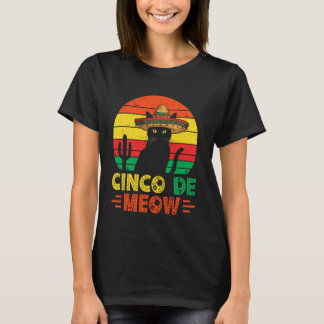 Grappige Cinco De Mayo Kat Cinco De Meow T-shirt