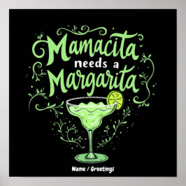 Grappige Cinco De Mayo Mamacita Heeft Een Margarit Poster