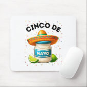 Grappige Cinco de Mayo Mayonnaise Jar Fiesta Manne Muismat (Met muis)