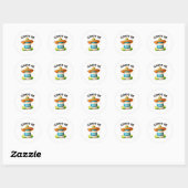 Grappige Cinco de Mayo Mayonnaise Jar Fiesta Manne Ronde Sticker (Vel)