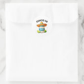 Grappige Cinco de Mayo Mayonnaise Jar Fiesta Manne Ronde Sticker (Tas)