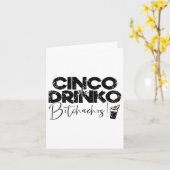 Grappige Cinco De Mayo Mexicaanse Cinco De Drinko Kaart (Gele Bloem)
