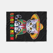 Grappige Cinco De Mayo Mexicaanse Kat met Sombrero Fleece Deken (Voorkant (Horizontaal))