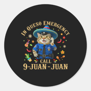 Grappige Cinco de Mayo Paramedic Tacos Cat Lover 9 Ronde Sticker