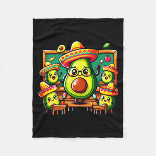 Grappige cinco de mayo schattige avocado leraar &F Fleece Deken