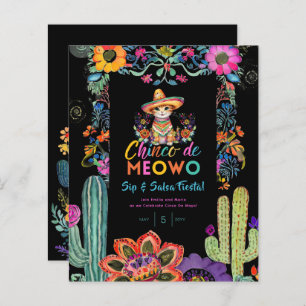 Grappige Cinco De Mayo Sip en Salsa Cat FIESTA