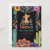 Grappige Cinco De Mayo Sip en Salsa Cat FIESTA Kaart (Voorkant)