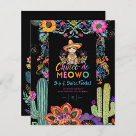 Grappige Cinco De Mayo Slurpen en Salsa Kat FIESTA