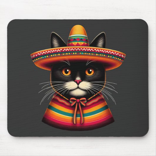 Grappige Cinco De Mayo Sombrero Festival Mexicaans Muismat (Voorkant)