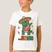 Grappige Cinco de Mayo T-Reext Dabbing Fiesta T-shirt (Voorkant)