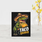 Grappige Cinco de Mayo Tacosaurus Taco dinosaurus  Kaart (Gele Bloem)