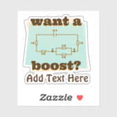 Grappige Circuit Engineer Wanna Boost Voeg TEKST t Sticker (Vel)