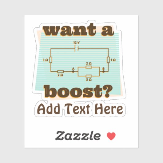 Grappige Circuit Engineer Wanna Boost Voeg TEKST t Sticker (Vel)